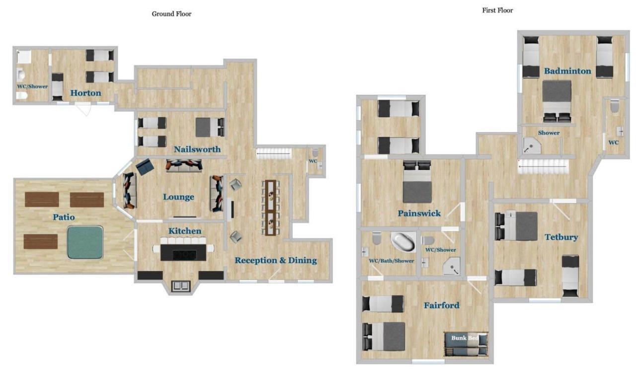 Cotswold Manor House - Country House Retreat With Hot Tub, Ideal For Large Groups Petty France Екстер'єр фото